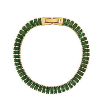 GREEN TENNIS BRACELET