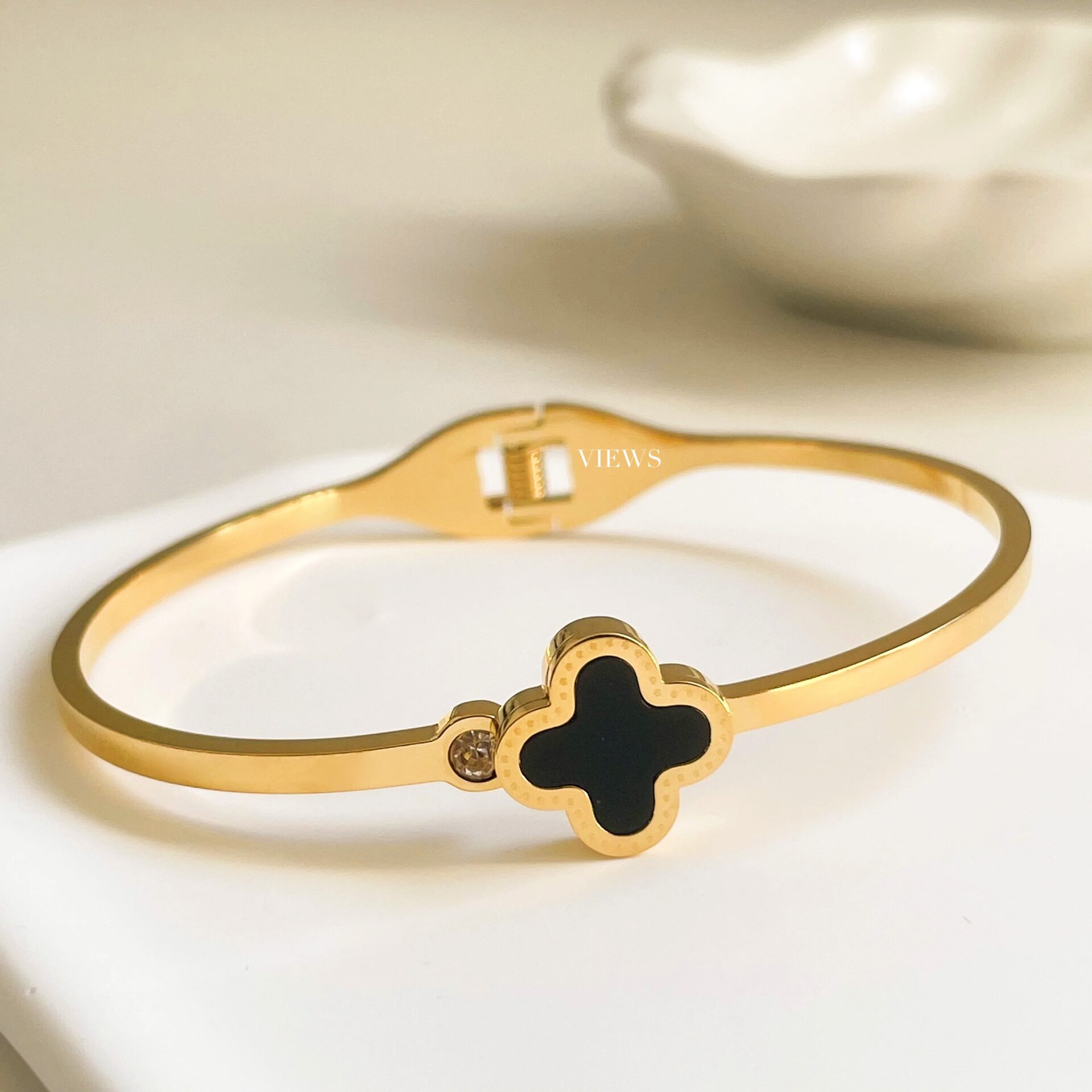 CLOVER BRACELET 5 MOTIFS ONYX