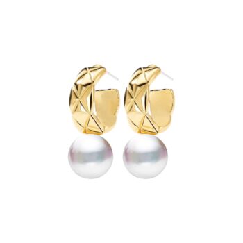 PEARL GOLD HOOPS