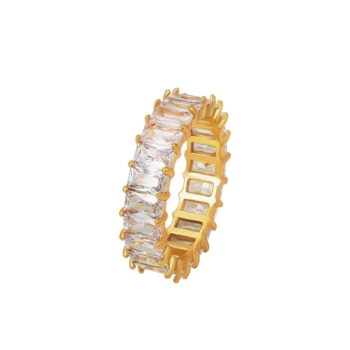 CRYSTAL BAGUETTE BAND RING