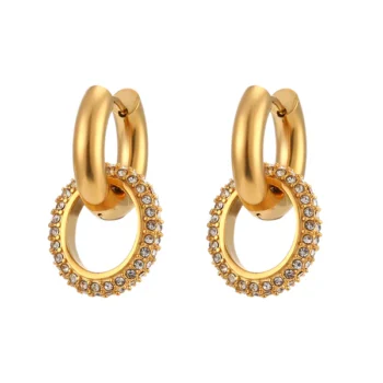 PAVÉ DOUBLE HOOPS
