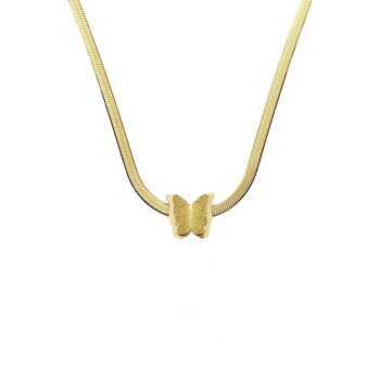 BUTTERFLY HERRINGBONE NECKLACE