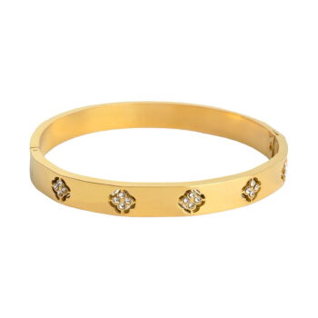 CZ CLOVER BANGLE