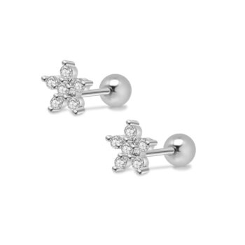FLOWER BARBELL STUDS