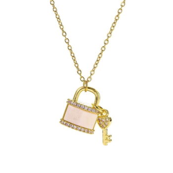 CZ LOVE LOCK NECKLACE